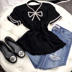 Karl Lagerfeld bowtie shirt/blouse